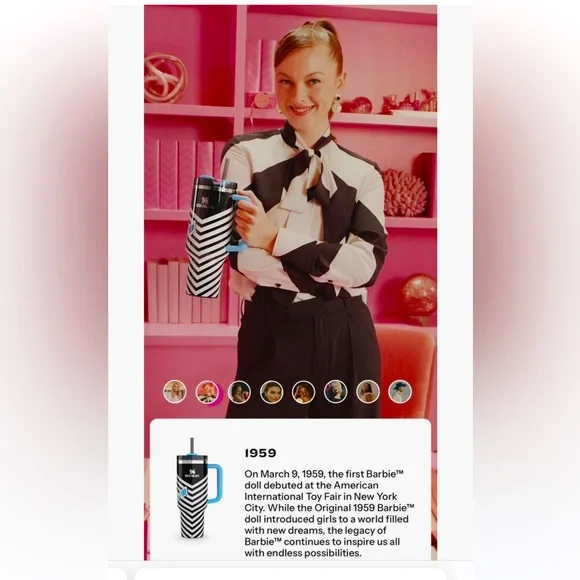 BRAND NEW Barbie x Stanley Tumbler 1959 ORIGINAL 40oz Quencher, SHIPS FA… - Picture 8 of 8